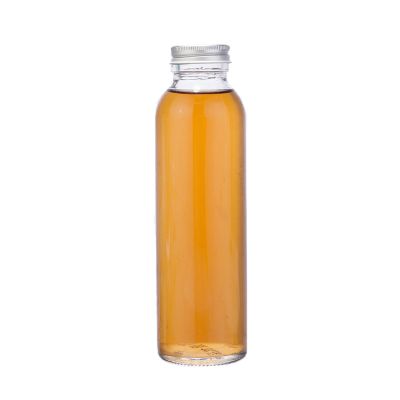 12oz juice glass bottle with tamper-evident aluminum cap 