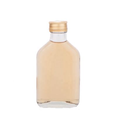 flat square shape 100ml cold brew coffee glass bottle with aluminum cap