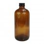 16oz Boston round matte black aluminum lid beverage glass bottle for Kombucha 