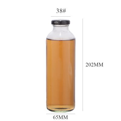 glass bottle manufacturer twist off metal lid 16oz 500ml glass juice bottle 