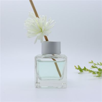 60ml Factory supply empty reed diffuser bottle car diffuser bottle with rattan and cork 