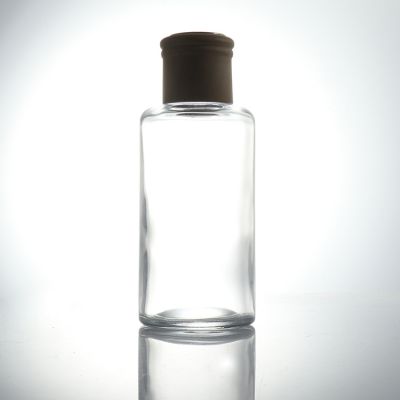 200ML Customized Round Clear Fragrance Bottle Empty Glass Room Fragrance Bottle No Fire Rattan Aromatherapy Bottle