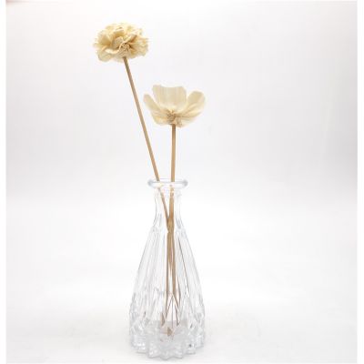New Design Luxury Round Reed Diffuser Glass Bottle Black 50ml with Reed Diffuser Cap 