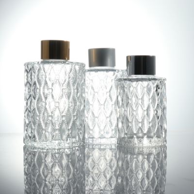 80ML 120ML 160ML Wholesale Customized Aroma Bottle Glass Pattern Aromatherapy Bottle Household Fragrance Bottle With Lid