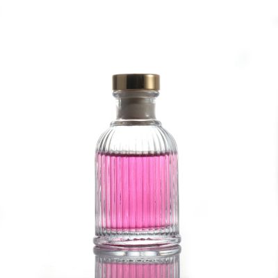 100ML Cylindrical Stripe Aromatherapy Bottle Cone Glass Fragrance Bottle Indoor Rattan Aromatherapy Bottle