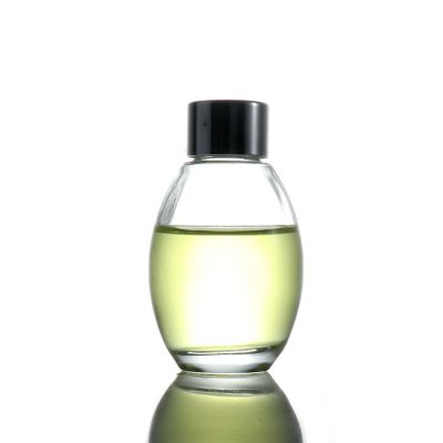 100ML Oval Pot-bellied Fragrance Bottle Transparent Thicken Aromatherapy Glass Bottle Home Rattan Aromatherapy Bottle
