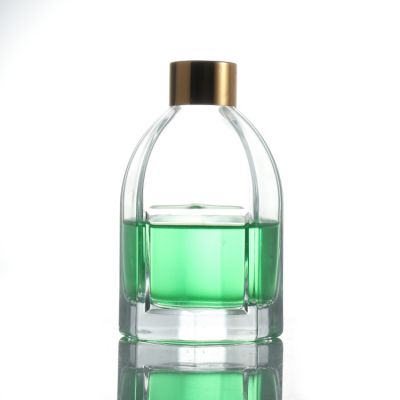 200ML wholesale Octagonal Bottom Birdcage Aromatherapy Bottle Transparent Glass Fragrance Bottle Home Dried Flower Glass Bottle