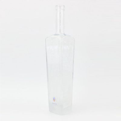 Transparent wine bottle silk print 750ml thickness glass bottles wine bottles 
