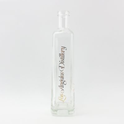 Custom silk printed 750ml glass bottle wine glass bottle with corks 