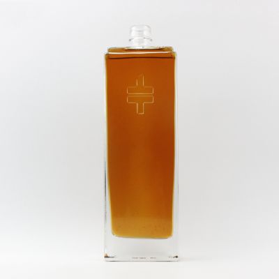 Classic oblong shape 750ml glass bottle support customized 