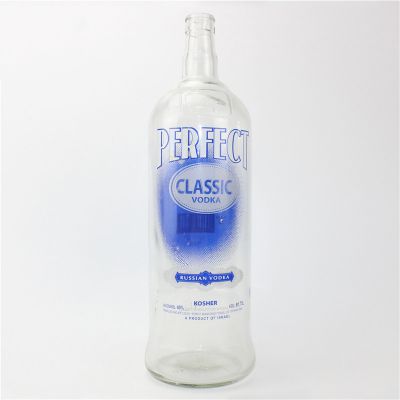 Super large capacity 1750ml liquor glass bottle 