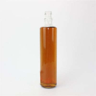 Thin and tall clear glass bottle support deep processing 