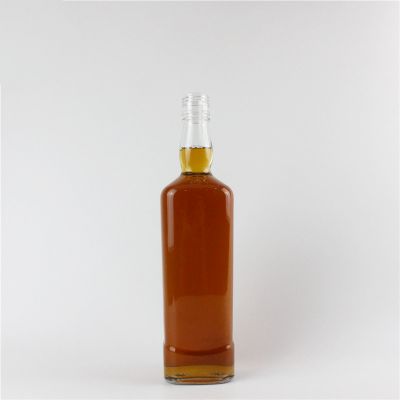 Support custom 750ml oblong liquor glass bottle