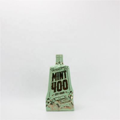 Unique 750ml liquor glass bottle worth collecting