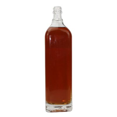 Square shape glass bottle with competitive price thick bottom liquor glass bottle 700ml
