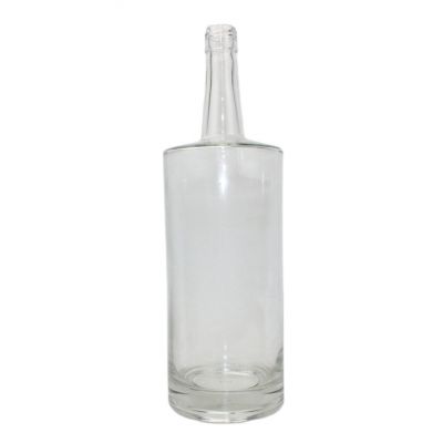 1500ml White Round Decal Liquor Flat Spirit Clear Custom Xo Vodka Rum Whisky Glass Bottle 