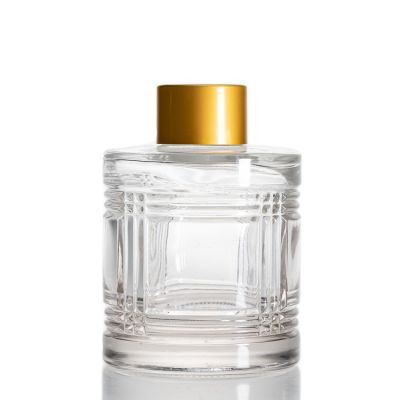 Diffuser Bottle Packaging 100ml Clear Embossed Reed Diffuser Empty Bottle For Air