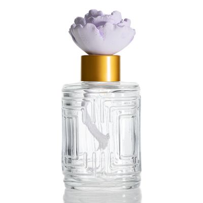 Wholesale Fragrance Diffuser Bottle 140ml 5oz Glass Reed Diffuser Bottle With Gypsum Flowers