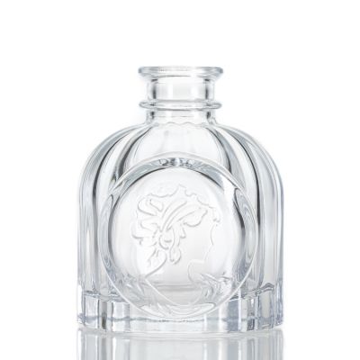 Hot Sale Birdcage Shaped Embossed Oil Crystal Reed Diffuser Round Bottle 100ml