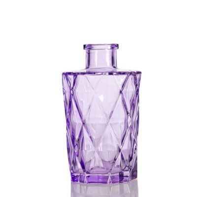 luxury Home Fagrance Bottle 185ml Purple Aroma Oil Diffuser Bottle For Air Freshener