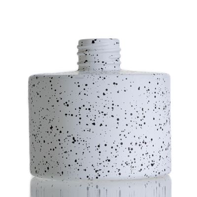 Wholesale Screw Cap Cylinder Aroma White 200ml Round Diffuser Bottle With Dots 