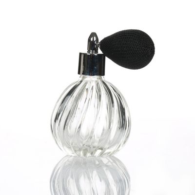Custom Crystal Fragrance Spray Bottle Round Ball 80ml Empty Perfume Diffuser Glass Bottles