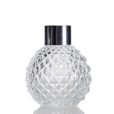 Supplier Crystal Round Ball 100ml Aroma Bottle Fragrance Oil Glass Diffuser Bottle With Cap