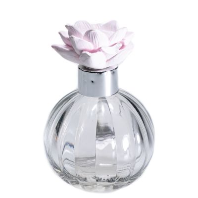 Unique Round Engraving Aroma Bottles 180ml Empty Ball Reed Diffuser Bottle