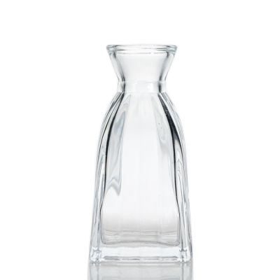 Custom Unique Diffuser Bottles Glass Clear Empty 100ml Reed Mini Diffuser Bottle For Flower