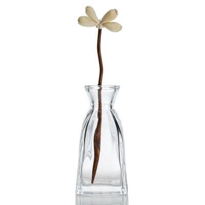 Wholesale Small Glass Vase Clear Reed Diffuser Bottle 100ml For Home Decor