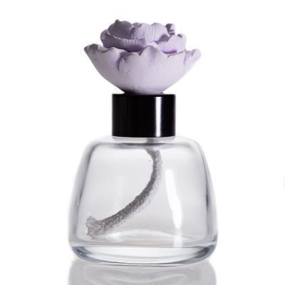 Supplier Aroma Glass Bottle Half Round Perfume Reed 100ml Diffuser Bottle