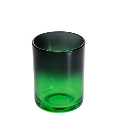 Unique 330ml Empty Candle Jars Glass Green Votive Candle Holders 