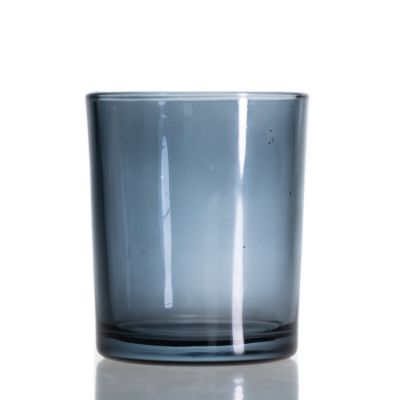 Wholesale Luxury Colored Empty Grey Candle Jar 180ml Glass Frosted Candle Jars