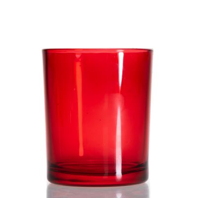 Wholesale Luxury Custom Decorative Empty Glass Candle Jar 180ml Glass Red Candle Jar For Sale