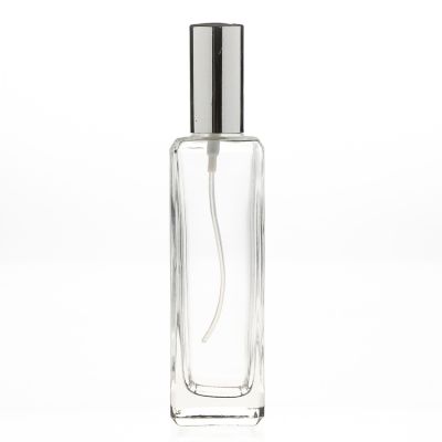Clear Screw Neck 120ml 4oz Square Spray Bottles Empty Glass Perfume Refillable Bottle Manufacturer