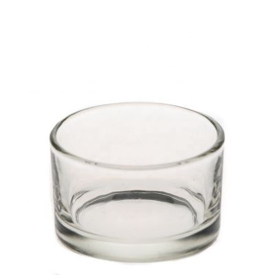 Home Decoration Clear Candle Jars Glass 30 ml Round Small Candle Jars For Weddings