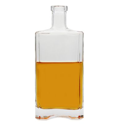 Bottles supplier sales rectangle shape whisky glass bottle 500ml 