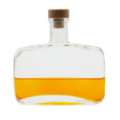 China supplier direct supply 200ml small glass bottle for square shape whisky bottle spirit bottles