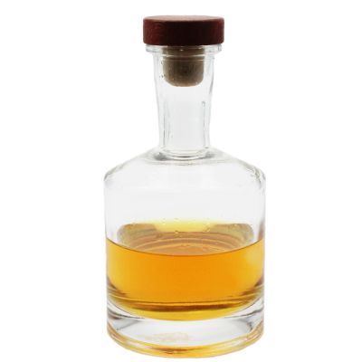 Glass Bottle Wholesale Small Bottle 250ML Whisky Glass Bottle With Cork Cap