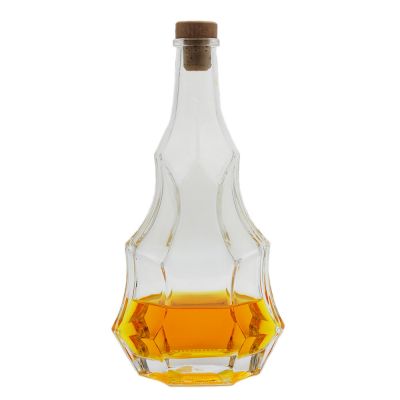 2021 wholesale customized good quality 500ml whisky unique shape brandy liquor bottlesor