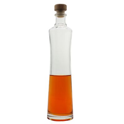 liquor bottles cutting edge design slender waist super flint glass vodka glass bottle for liquor glass bottle