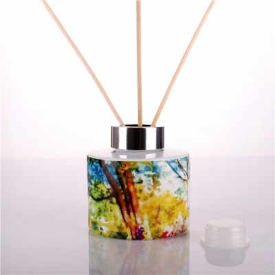150ml hot sale round decal glass bottle for fragrance