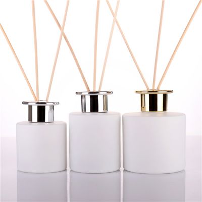  luxury white empty round reed fragrance oil burner glass bottle