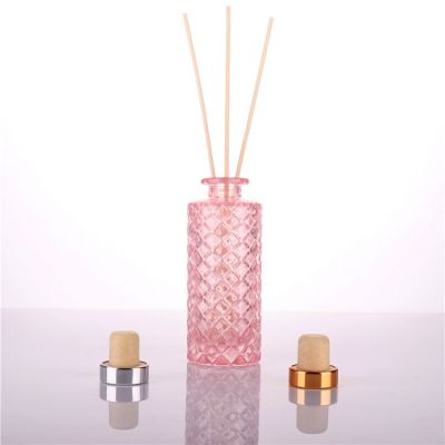 luxury home decoration pink fragrance diffuser glass bottle