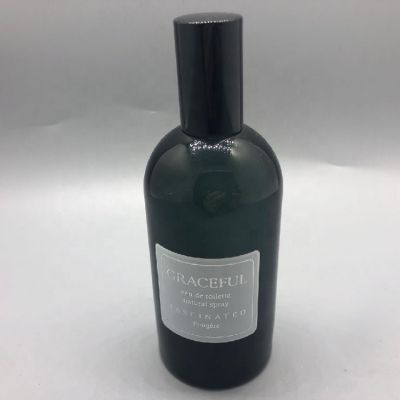 Vintage round shape men black perfume bottle 100ml