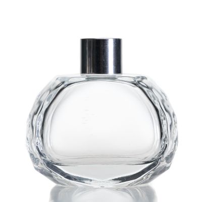 Unique Shape 100 ml Reed Diffuser Bottle Clear Glass Diffuser Bottle With Screw Cap