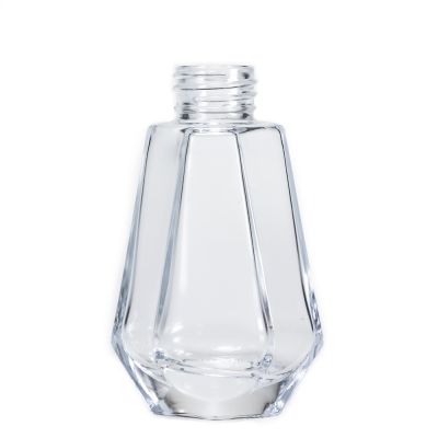 Unique Shape Clear Aroma Diffuser Glass Bottle 100 ml Fragrance Bottles With Cap
