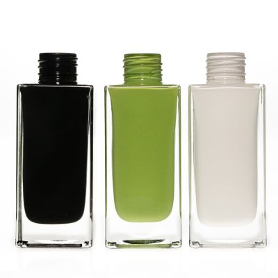 Room Fragrance Packaging Bottles 140ml Square Shaped Rectangle Reed Diffuser Glass Bottle