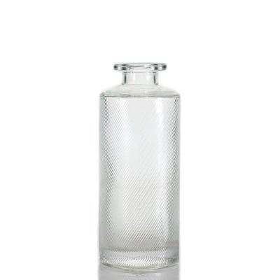Engraving Crystal empty fragrance glass bottles 150 ml Reed Diffuser Bottle With Stick