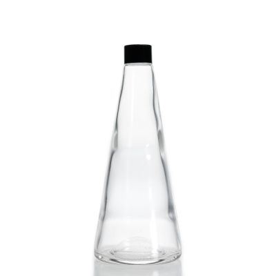 Triangular Round Fragrance Diffuser Bottle 500 ML Reed Diffuser Bottle With Black Cap